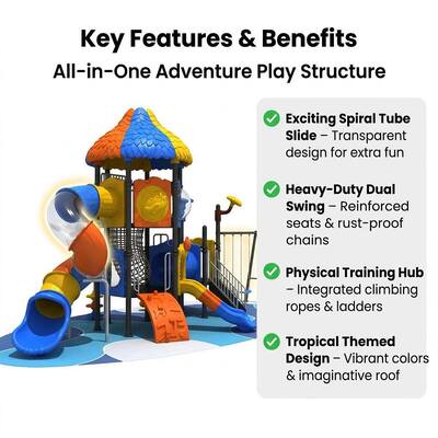 Outdoor Playground Equipment Supplier Customuzed Design Outdoor Public Parks Slides with Swing