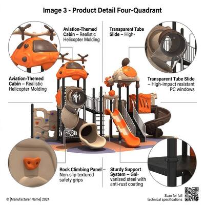 Outdoor Children Play Structure Commercial Playground for Schools