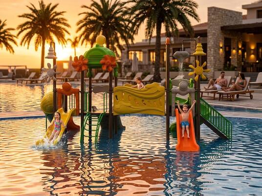Water Play Equipment Commercial Outdoor Pool Slides for Children