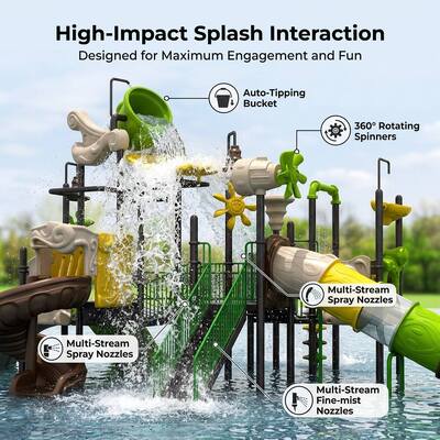 Water Park Playground Supplier Outside Water Play Toys Aqua Playground Water Slides