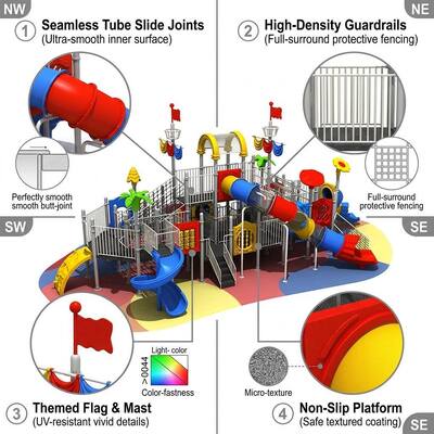  Outdoor Daycare Training Center Children Park Playground Slides Outdoor Play Sets