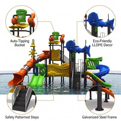 Custom Themed Water Park Design Luxury Aqua Playground Pool Slides for Mall and Resort