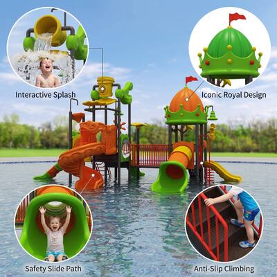  Kids Splash Water Play Equipmnet Water Park Design Aqua Slides for Residential Club