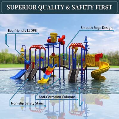 Factory Direct Children's Game Eco-Friendly Water Park Equipment Outdoor Water Slide