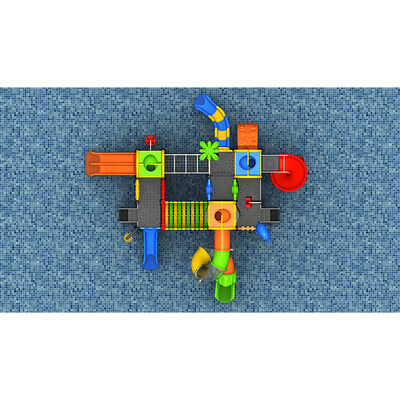  Water Park Equipment Commercial Splash Pad for Public Park Aqua Slides Sets 