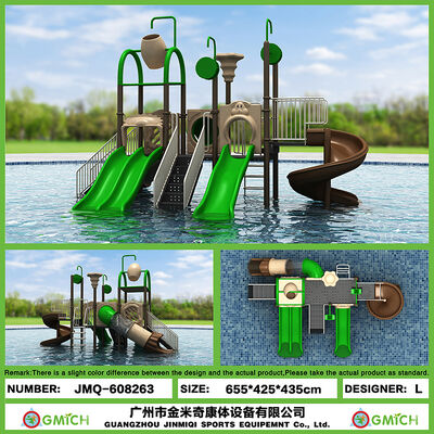 Kids Fun Water Playground Outdoor Water Play House Water Park Spray Slides for Hotel Area