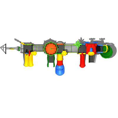 Daycare Training Center Large Outdoor Amusement Equipment Slide With Swing Play Sets for Sale 