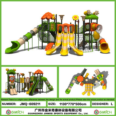 Outdoor large Amusement City Outdoor Play Structure Long Slides Sets Fun Play Toys for Kids